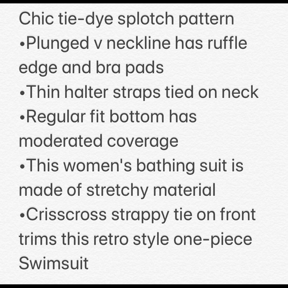 🎉HP🎉 Tie Dye Front Plunging Swimsuit - Picture 6 of 6